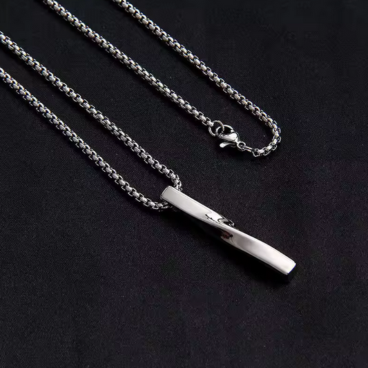 men's Necklace Spiral Pendant