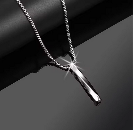 men's Necklace Spiral Pendant